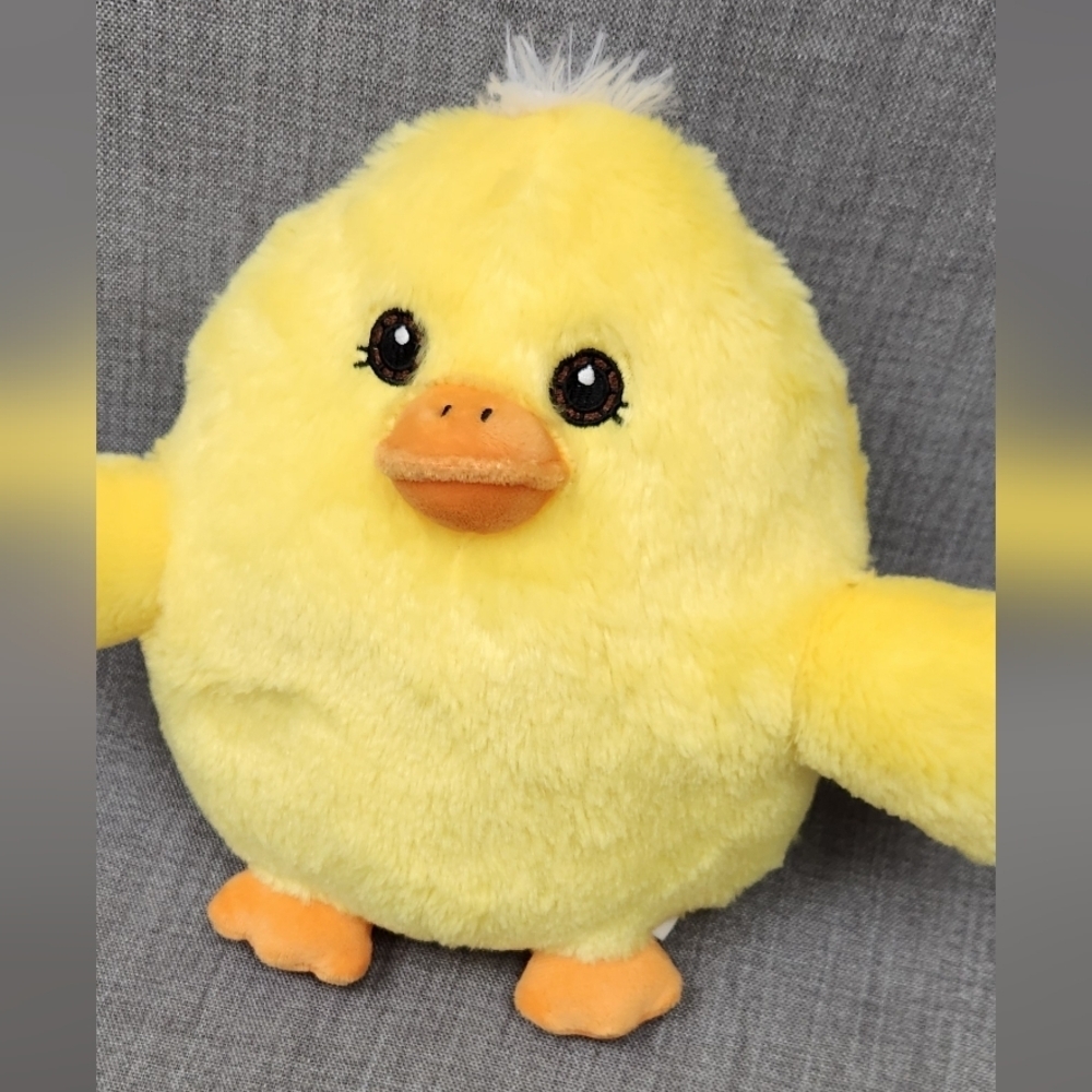 Progressive Plush Duck Chick Deana 2021 Yellow Orange Sewn Eyes Stuffed Animal. - Picture 2 of 5